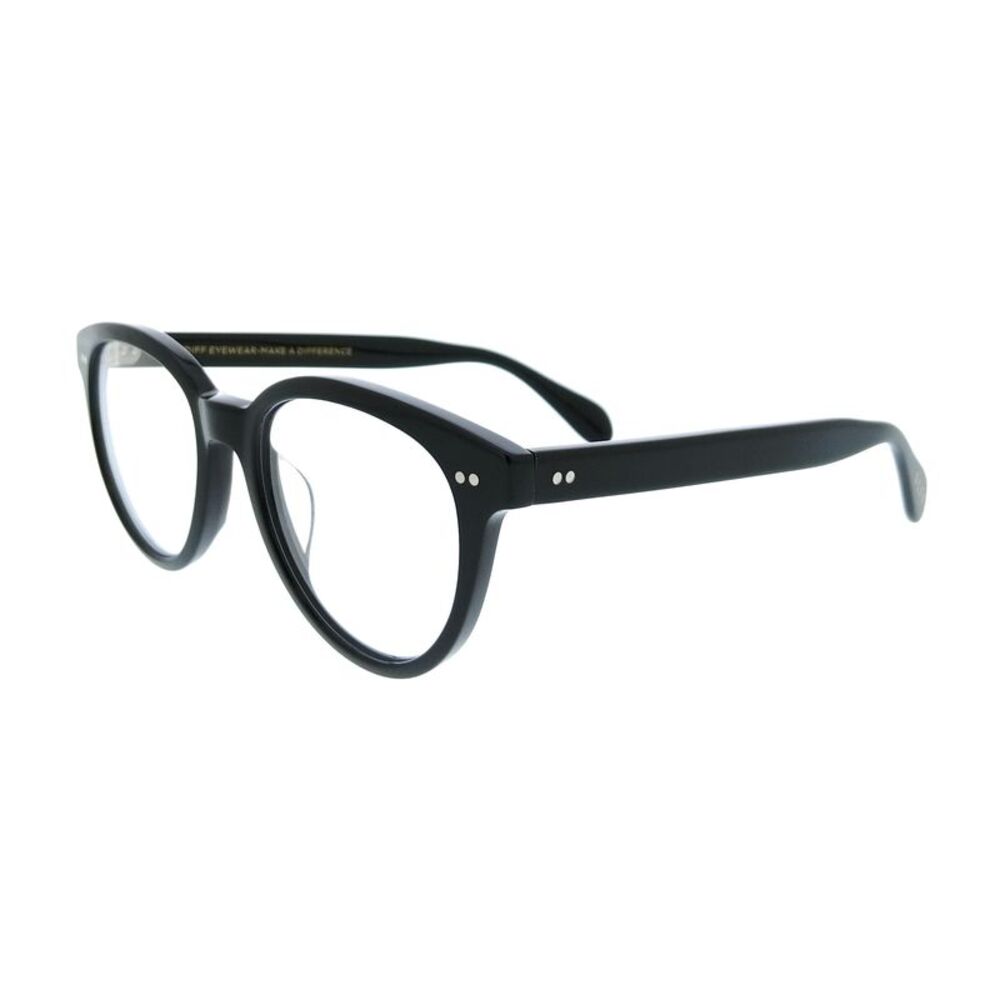 Diff VDFCRLY480BLA Black Round Womens Optical Frames